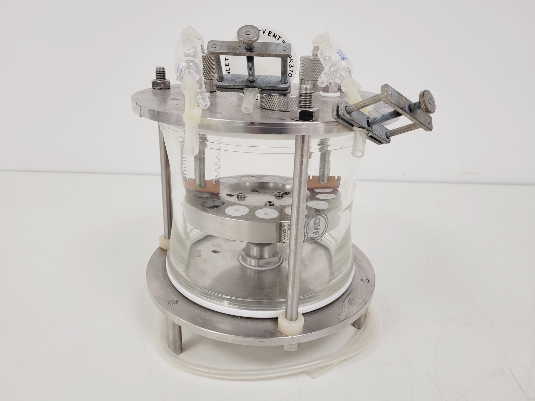 Image of QVF Borosilicate Pyrex Scientific Glass Bioreactor Vessel Lab Fermenter