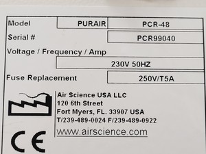 Thumbnail image of Air Science Purair Laminar Flow Cabinet PCR-48 Lab