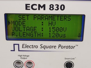 Thumbnail image of BTX Havard Apparatus ECM 830 Electro Square Porator W/ 630B Safety Stand