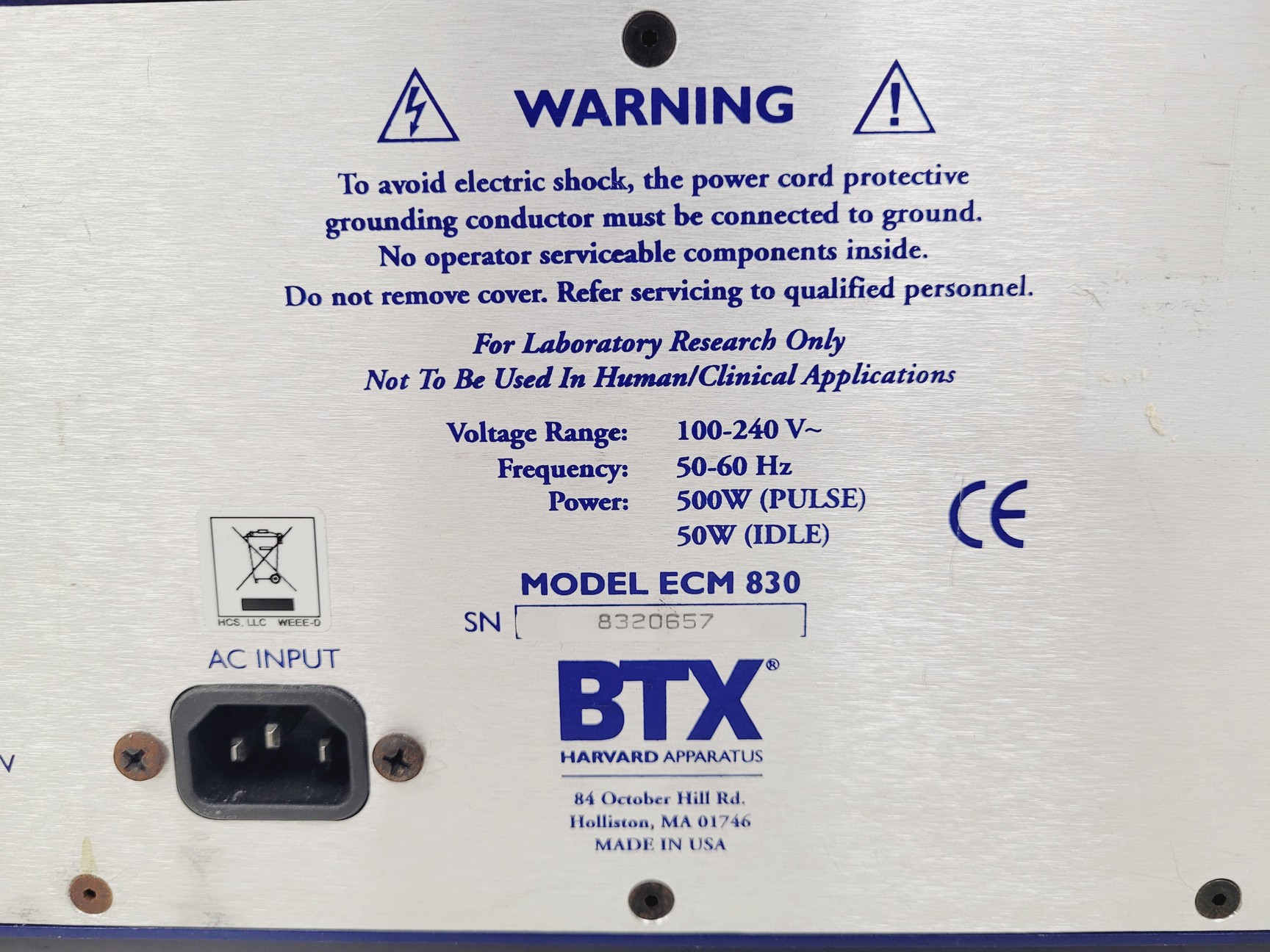 Image of BTX Havard Apparatus ECM 830 Electro Square Porator W/ 630B Safety Stand