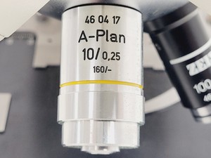 Thumbnail image of Carl Zeiss Standard 20 Compound Microscope W/ 4 x Objectives