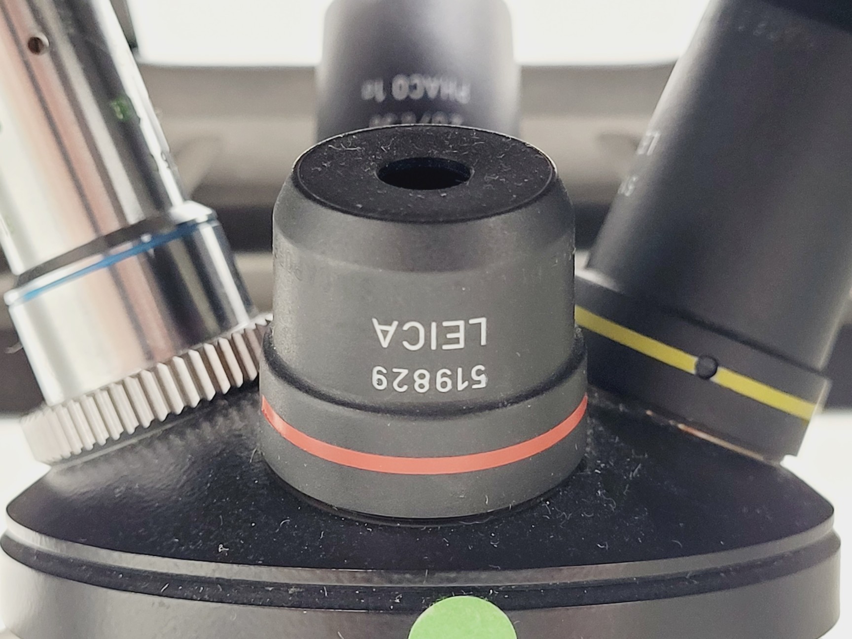 Image of Leica DMIL 090-131-00.1 Microscope Body w/ 4 Objectives + Eye pieces