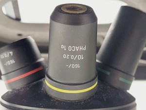 Thumbnail image of Leica DMIL 090-131-00.1 Microscope Body w/ 4 Objectives + Eye pieces