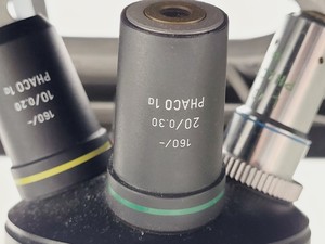 Thumbnail image of Leica DMIL 090-131-00.1 Microscope Body w/ 4 Objectives + Eye pieces