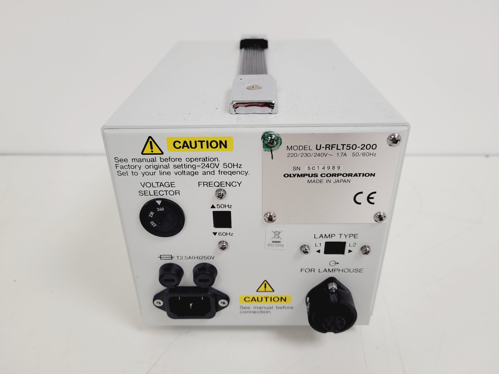 Image of Olympus U-LH50HG 50W HBO Mercury Burner Lamphouse W/ Olympus U-RFLT50 PSU