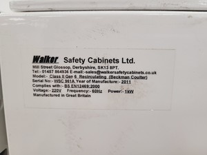 Thumbnail image of Beckman Coulter Class II MSC Safety Cabinet