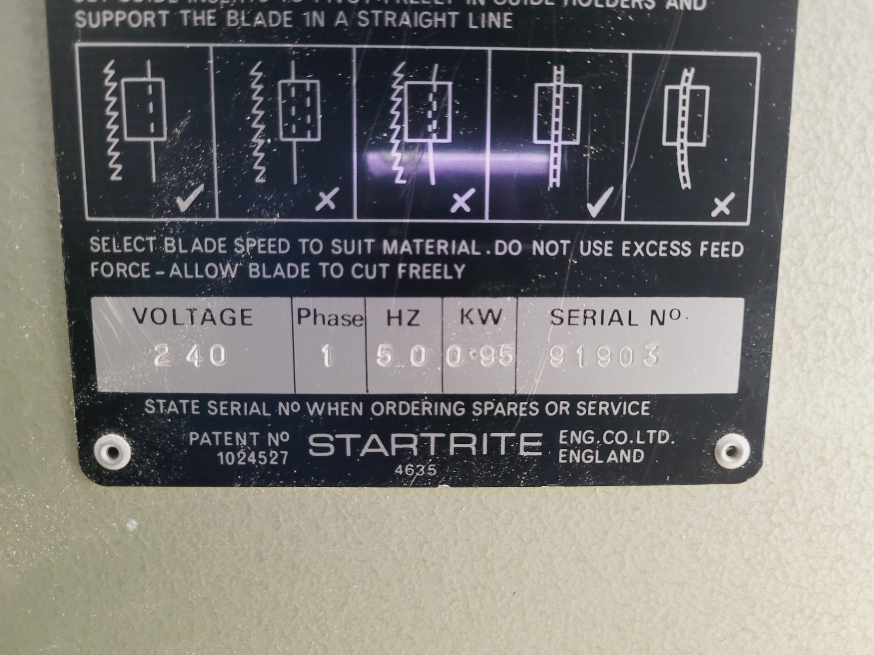 Image of Startrite 14-S-5 Vertical Bandsaw