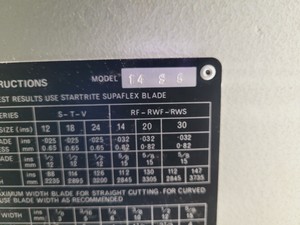 Thumbnail image of Startrite 14-S-5 Vertical Bandsaw