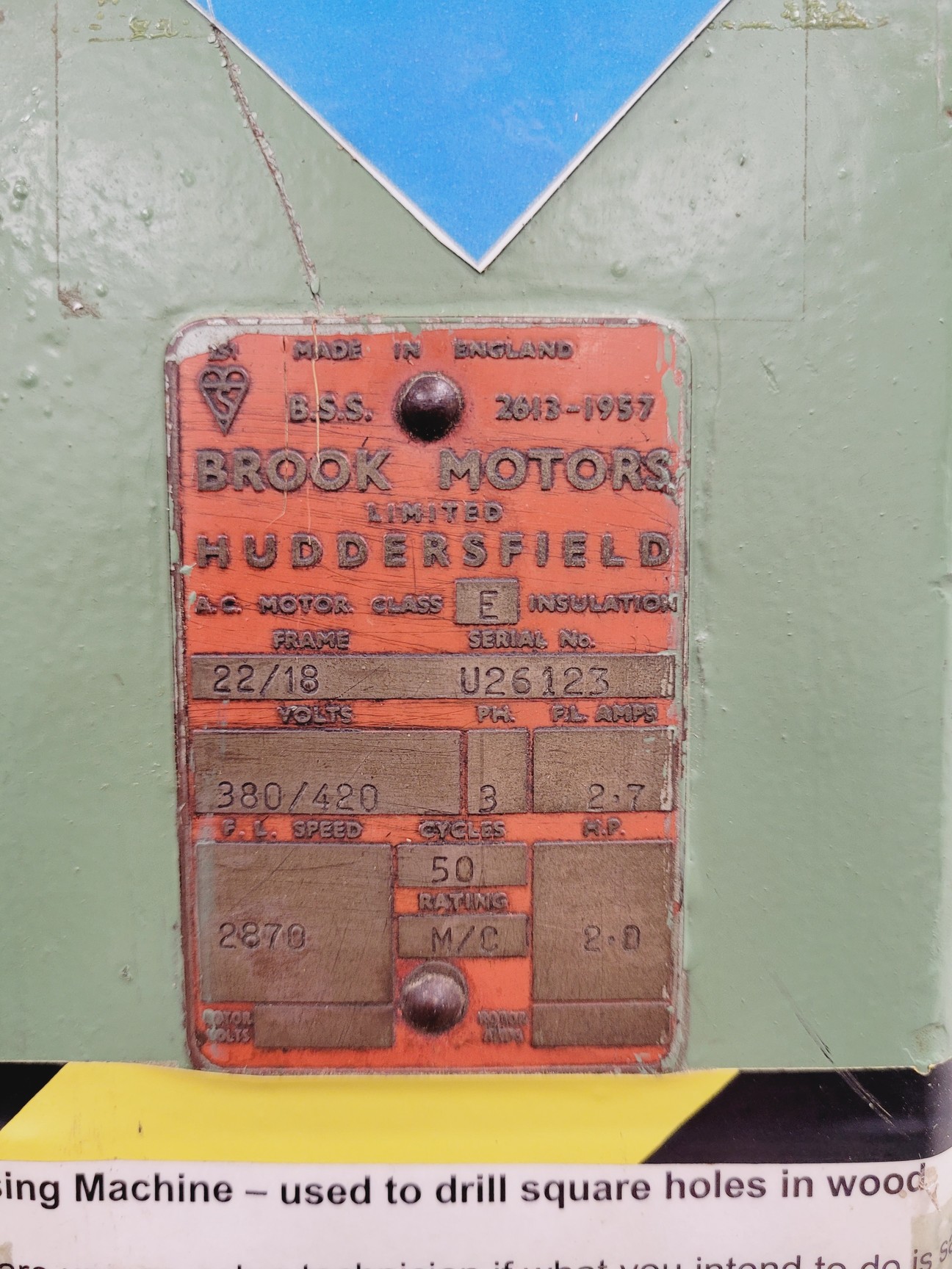 Image of Wadkin Bursgreen Morticer 22/18