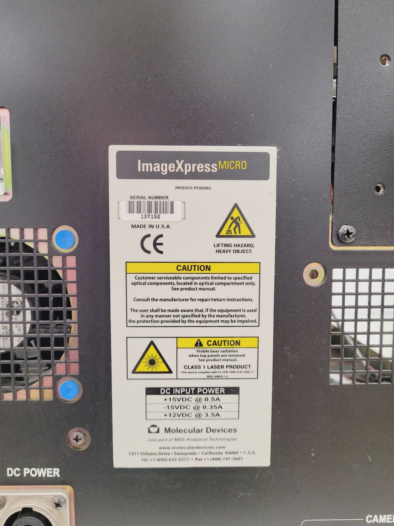 Image of Molecular Devices ImageXpress Micro Parts