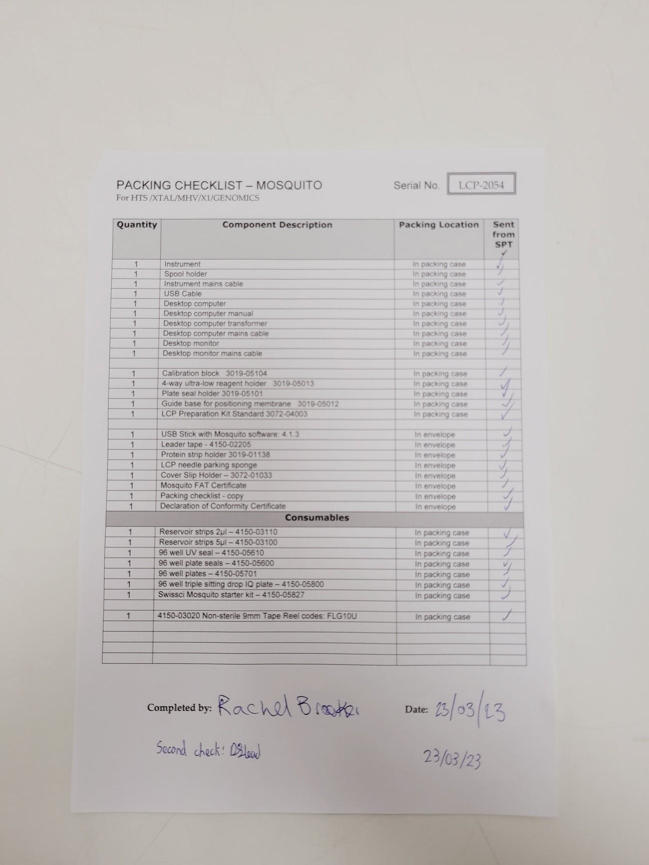Image of SPTLabTech Mosquito LCP Liquid Handling System with Humidity Chamber & Software