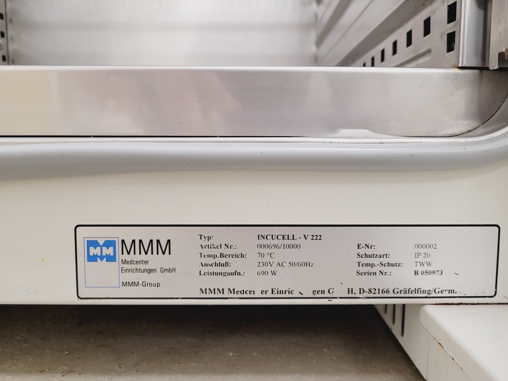 Image of MMM Incucell V 222 Incubator Lab