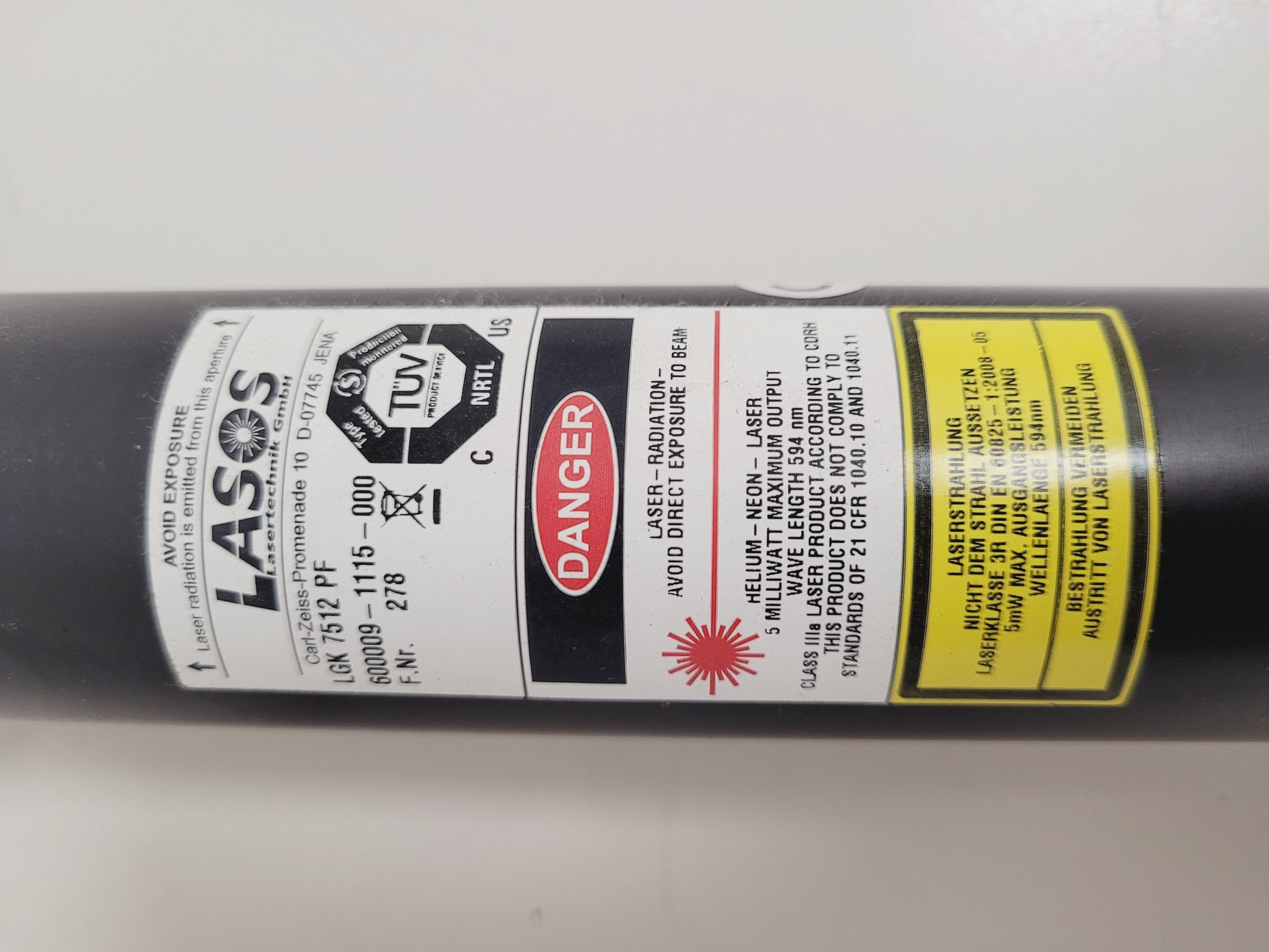 Image of LASOS LGK 7512 PF 594nm Laser with LGN7460A PSU Spares/Repair 