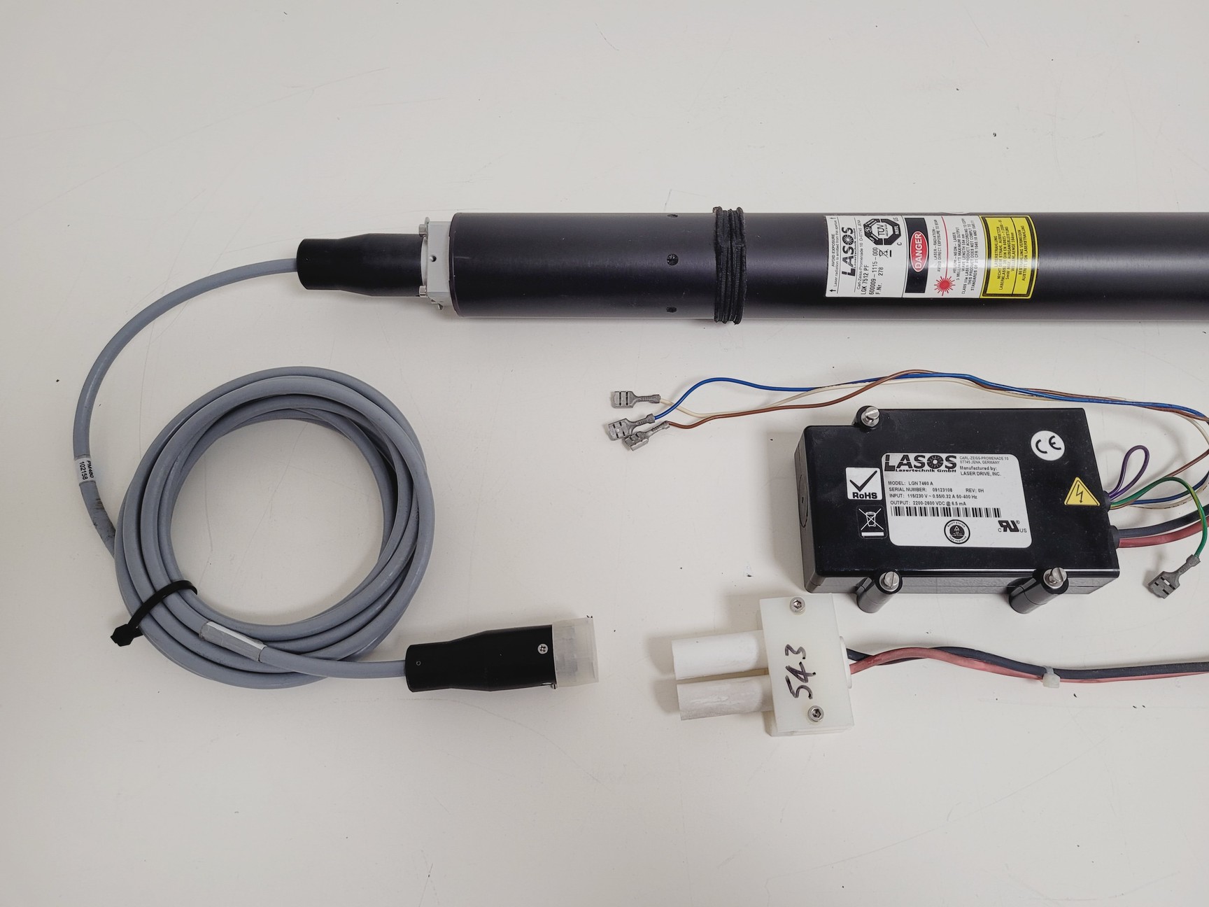 Image of LASOS LGK 7512 PF 594nm Laser with LGN7460A PSU Spares/Repair 