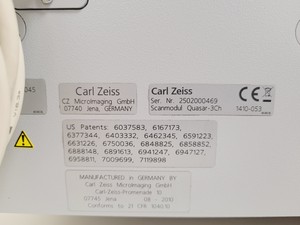 Thumbnail image of Zeiss LSM 710 Confocal Laser Scan Head Quasar 3CH Microscopy 2020 Lab