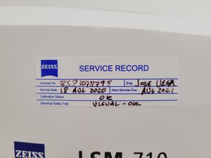 Thumbnail image of Zeiss LSM 710 Confocal Laser Scan Head Quasar 3CH Microscopy 2020 Lab