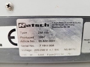 Thumbnail image of Retsch ZM 100 Ultra Centrifugal Mill 