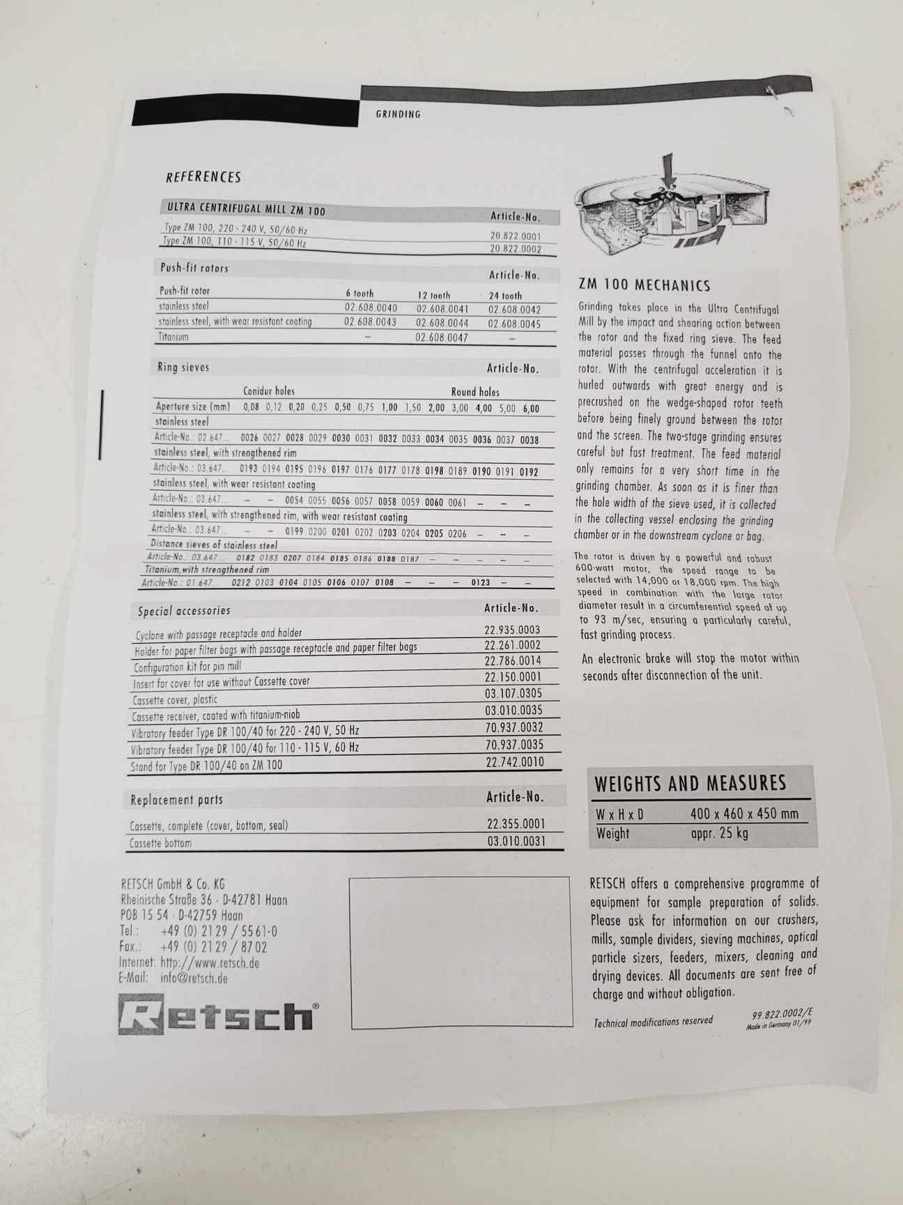 Image of Retsch ZM 100 Ultra Centrifugal Mill 