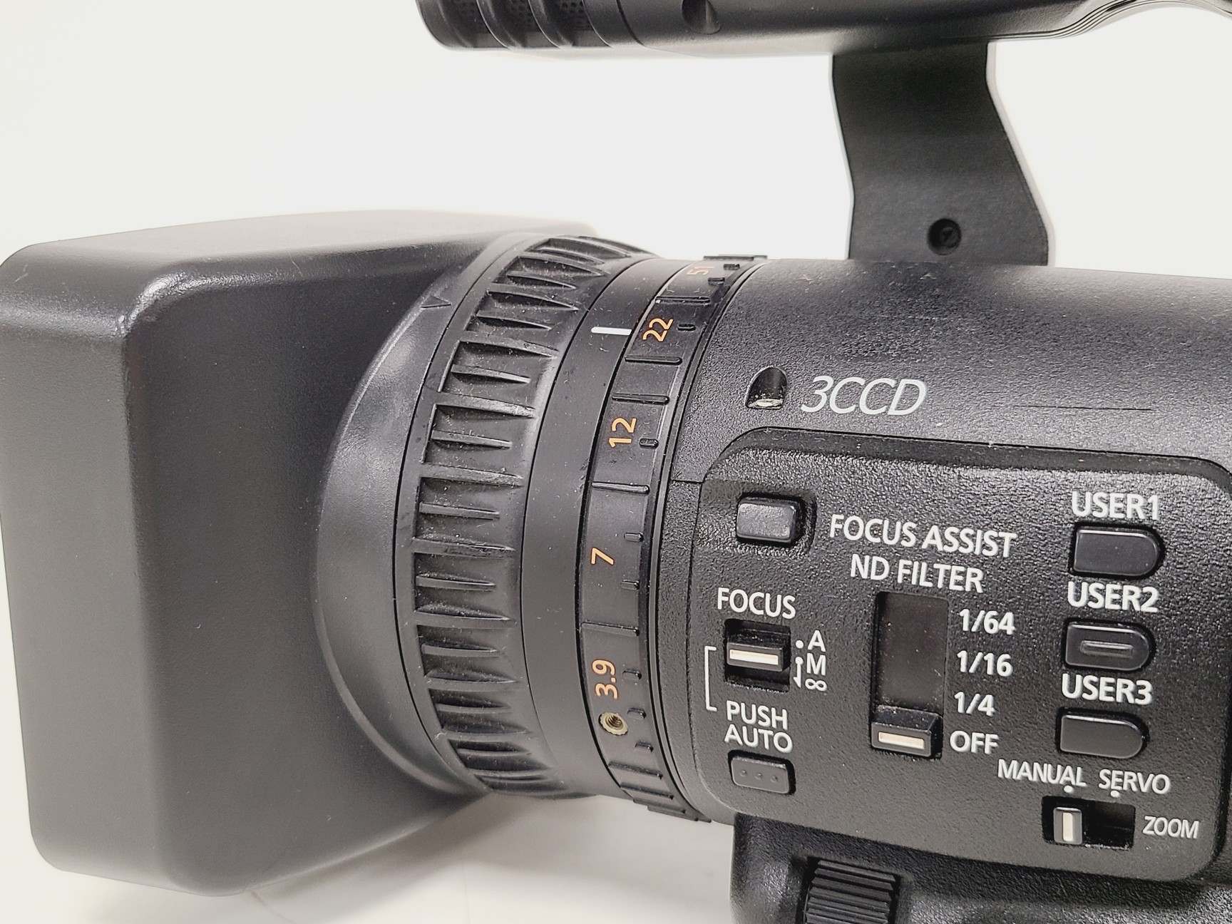 Image of Panasonic AG-HMC151E - AVCCAM 3CCD Camcorder w/ 3 Batteries