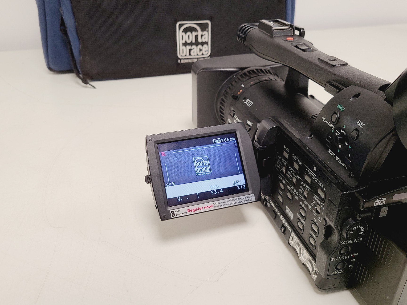 Image of Panasonic AG-HMC151E - AVCCAM 3CCD Camcorder w/ 2 Batteries and 2 Chargers