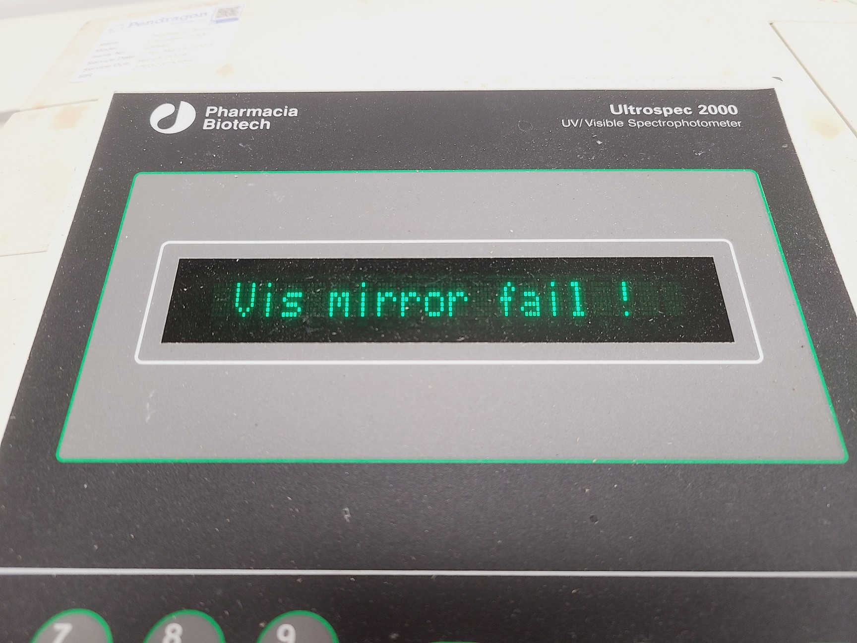 Image of Pharmacia Biotech Ultrospec 2000 UV/Vis Spectrophotometer