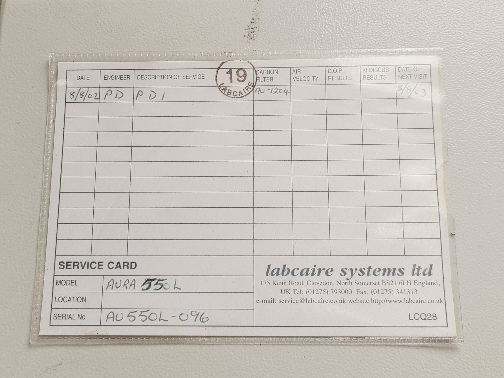 Image of Labcaire Aura 550L Fume Hood