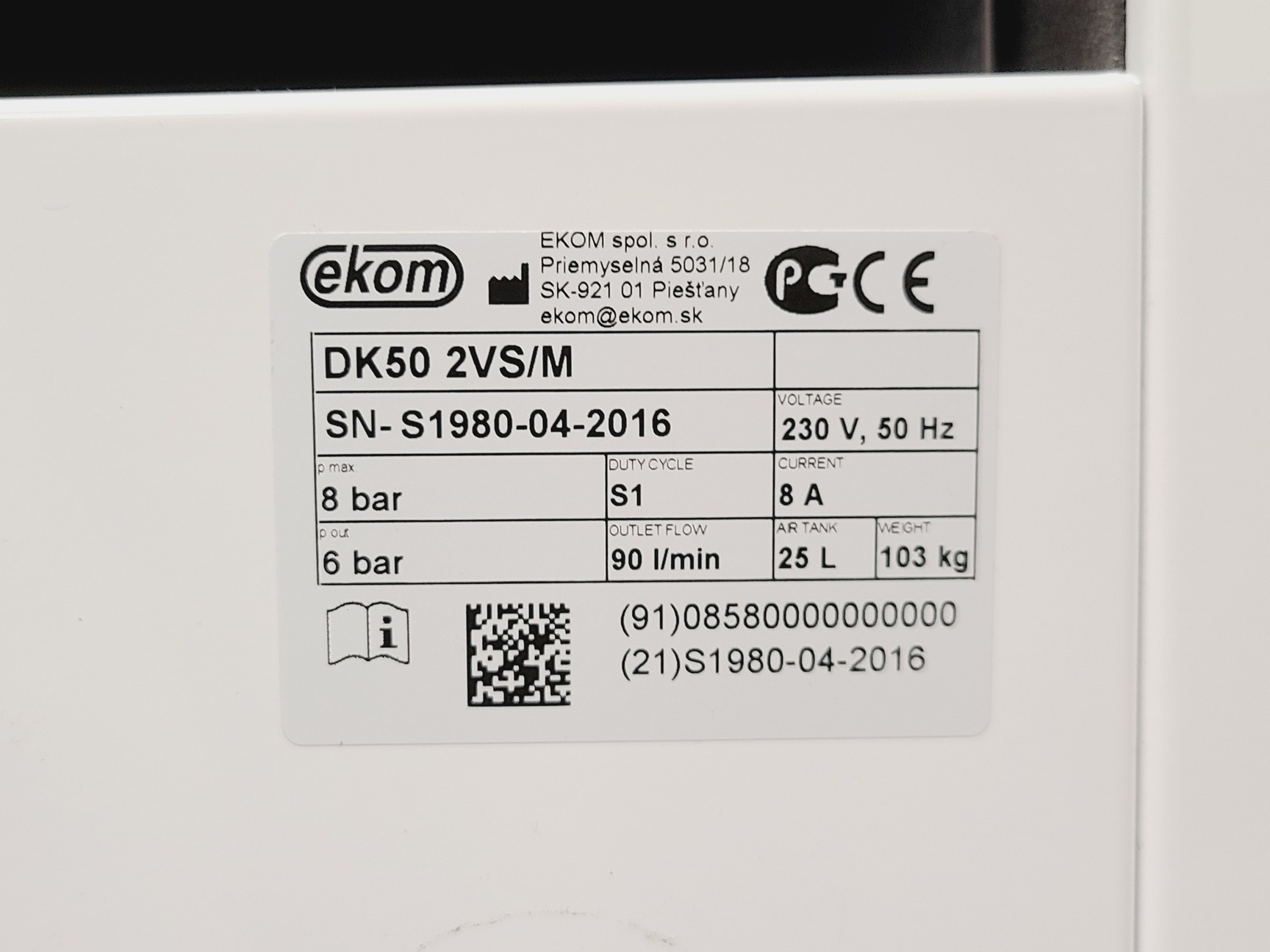 Image of Ekom DK50 2VS/M Air Compressor W/ Enclosure