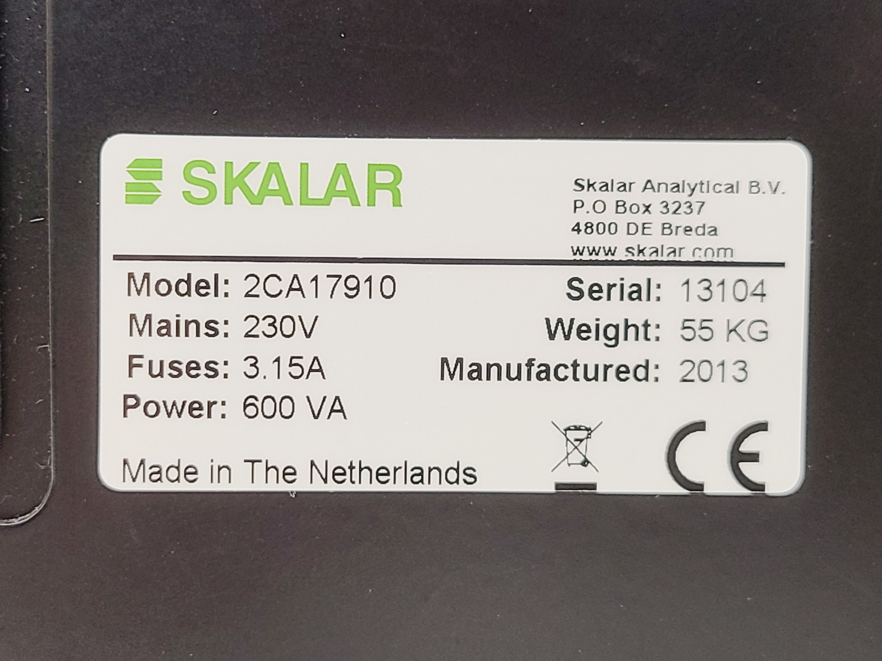 Image of Skalar Formacs NT Combustion TOC Analyser w/ Skalar Nitrogen Detector and PC