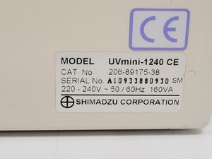 Thumbnail image of Shimadzu UV mini 1240 UV-VIS Spectrophotometer W/ Epson LX-300+ Printer