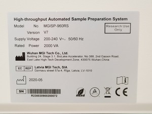 Thumbnail image of MGISP-960 High-Throughput Automated Sample Preparation System