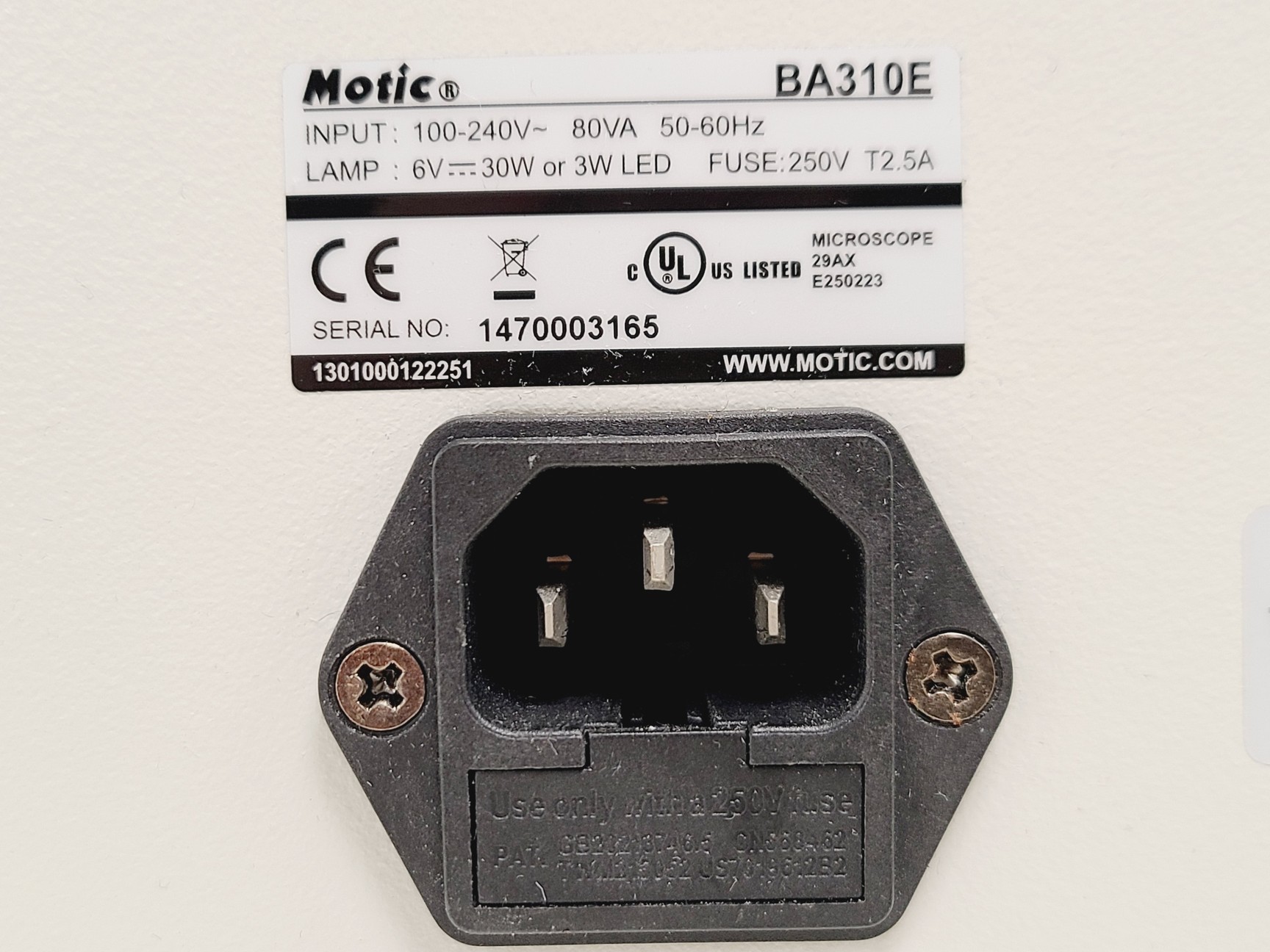 Image of Motic BA310E Inverted Light Microscope w/ 4 x Objectives 4,10,40,100x Lab