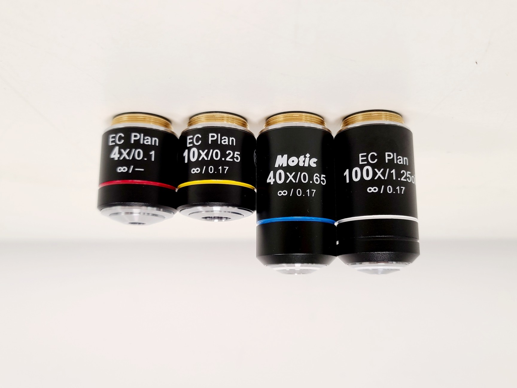 Image of Motic BA310E Inverted Light Microscope w/ 4 x Objectives 4,10,40,100x Lab