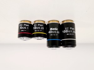 Thumbnail image of Motic BA310E Inverted Light Microscope w/ 4 x Objectives 4,10,40,100x Lab