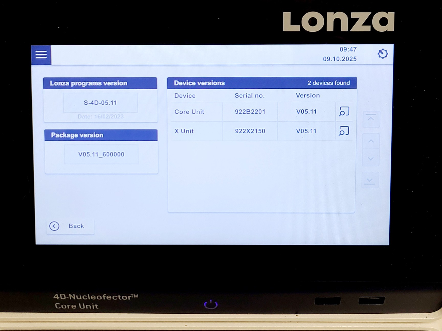 Image of Lonza 4D-Nucleofactor Electroporation System Core & X Units Lab