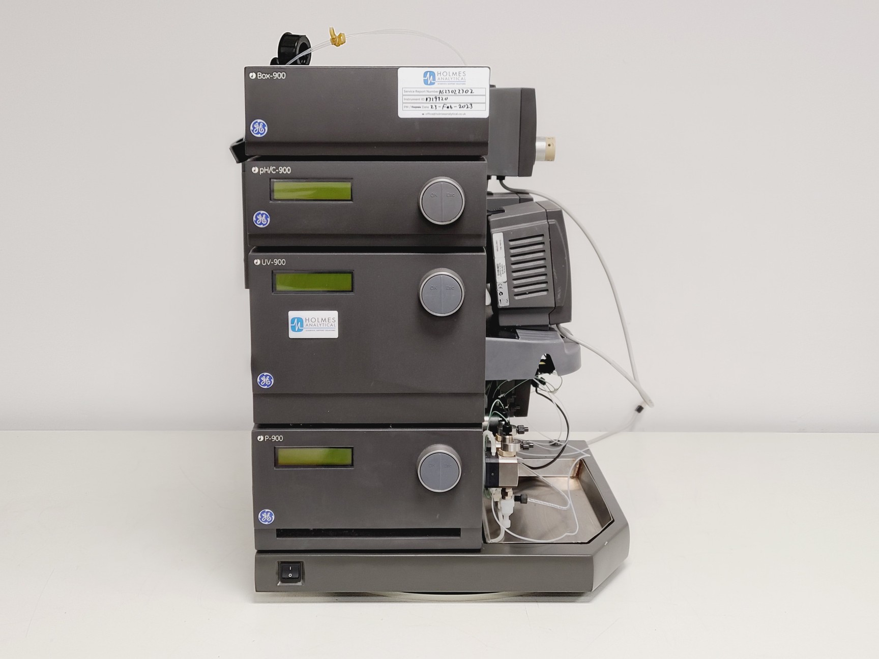 Image of ÄKTA Purification System with P-900, UV-900, pH/C-900, P-960 and FRAC-950