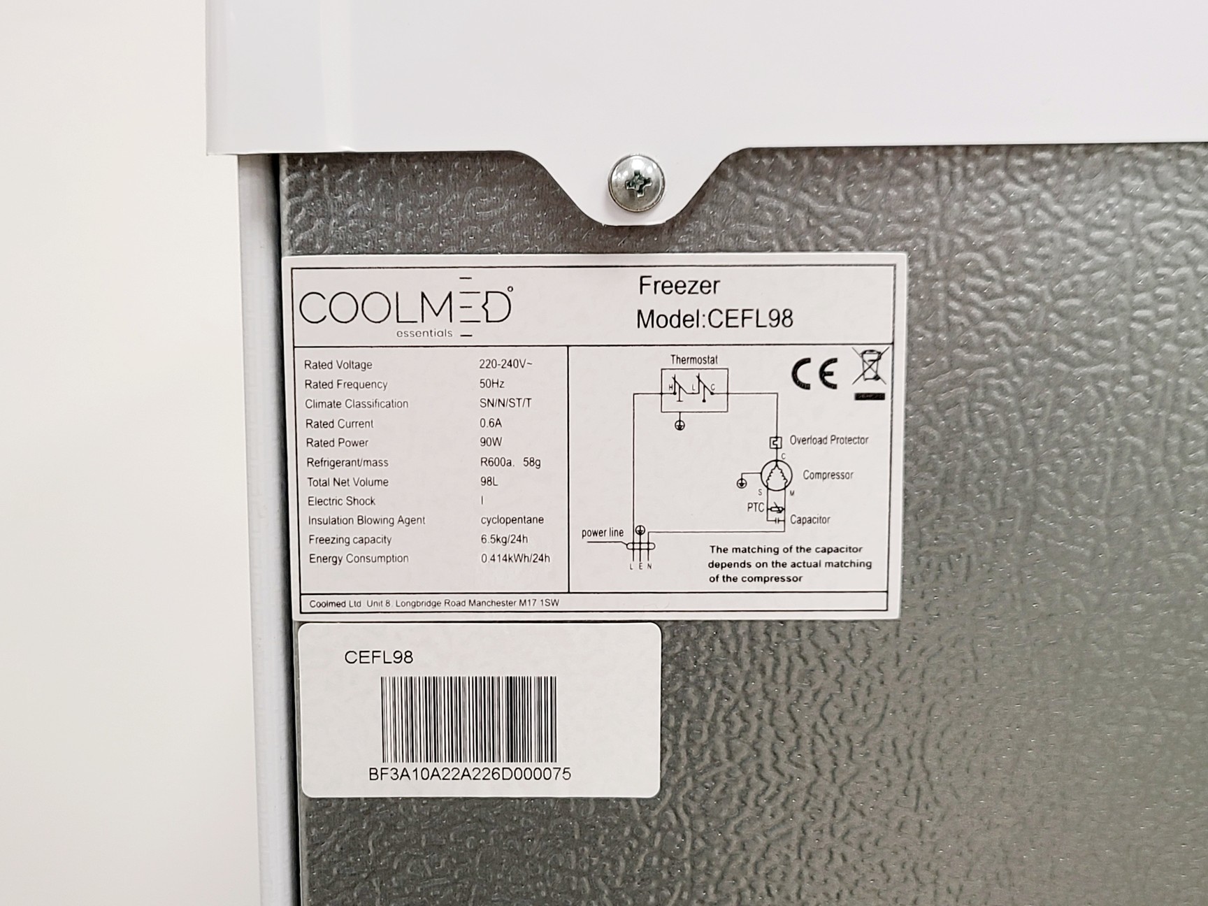 Image of Cool Med Essentials CEFL98 Freezer -20 Lab