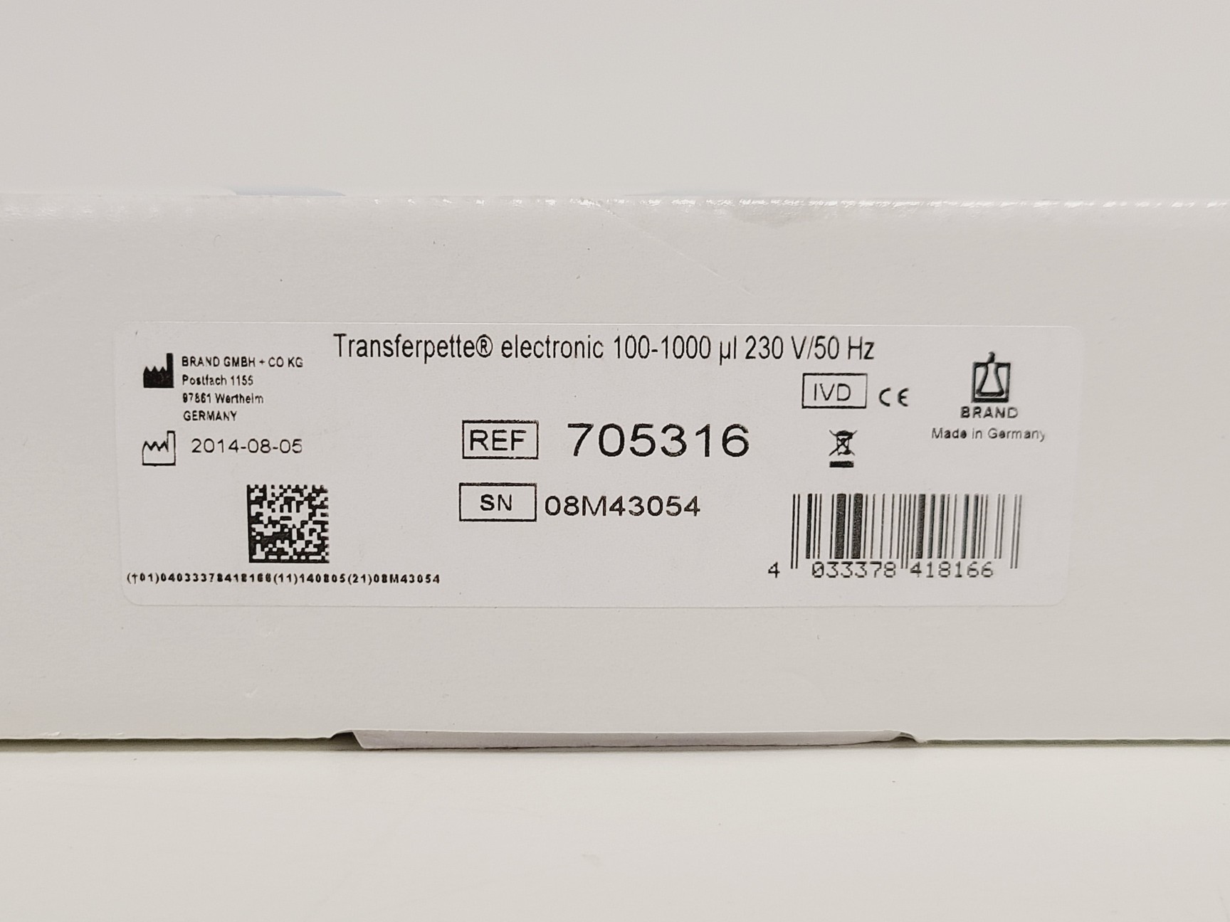 Image of BRAND Transferpette Electronic - Single Channel Pipette