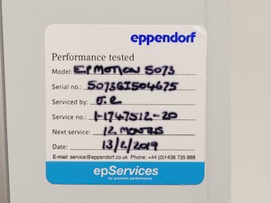 Thumbnail image of Eppendorf epMotion 5073 Liquid Handling System w/ Accessories and Consumables