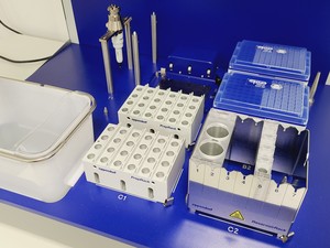 Thumbnail image of Eppendorf epMotion 5073 Liquid Handling System w/ Accessories and Consumables