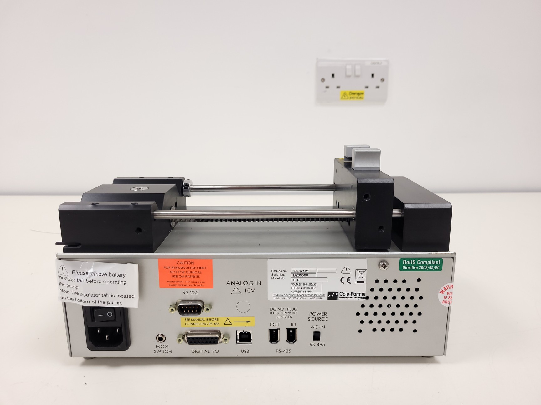 Image of Cole-Parmer 210 Touch Screen Series Syringe Pump