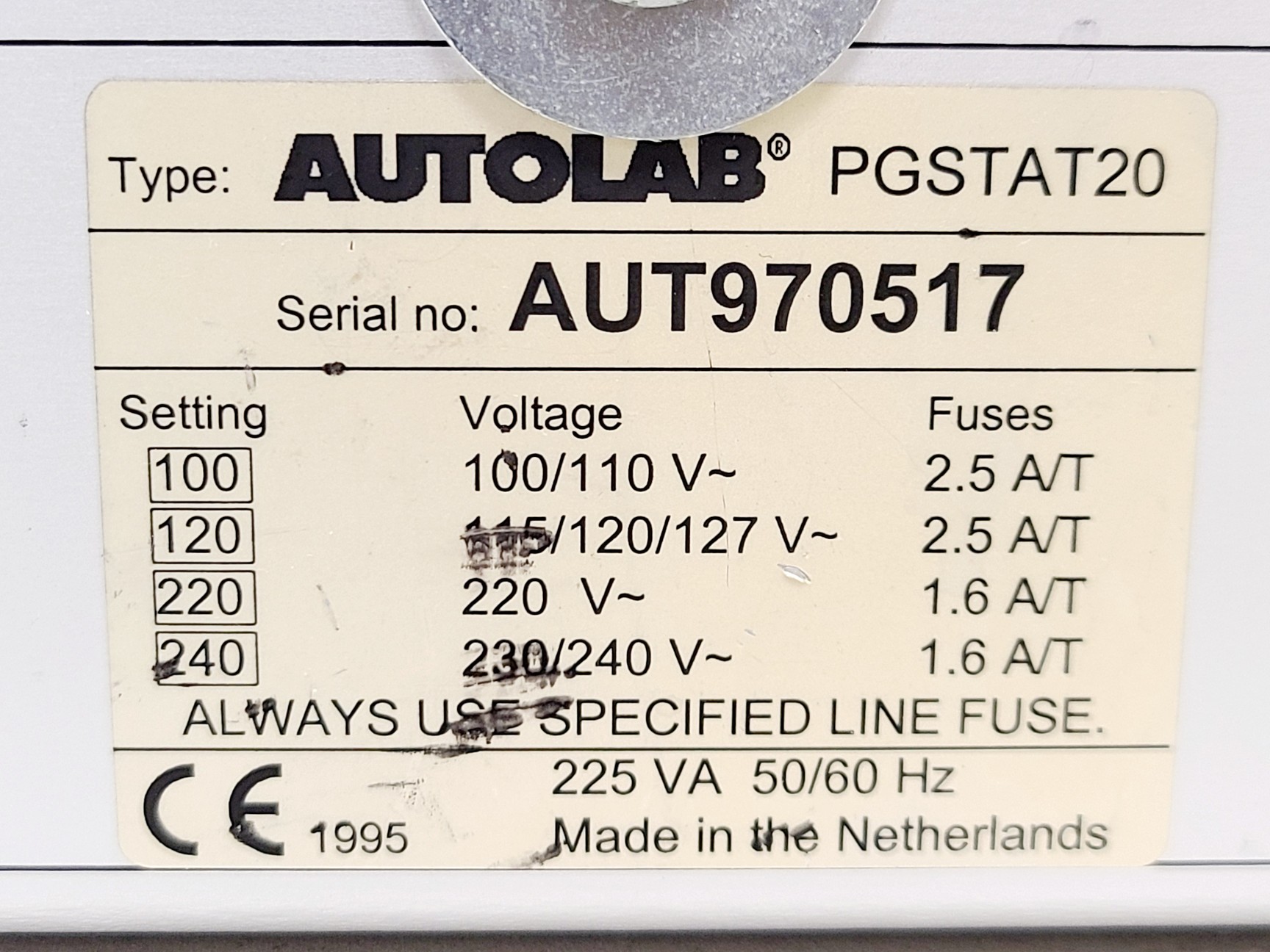 Image of AUTOLAB Eco Chemie PGSTAT20 Potentiostat / Galvanostat