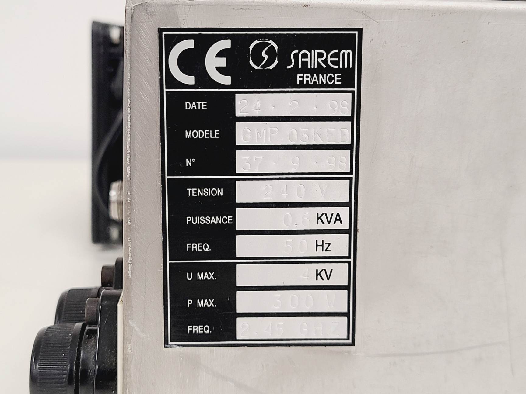 Image of Sairem Microwave Power Supply