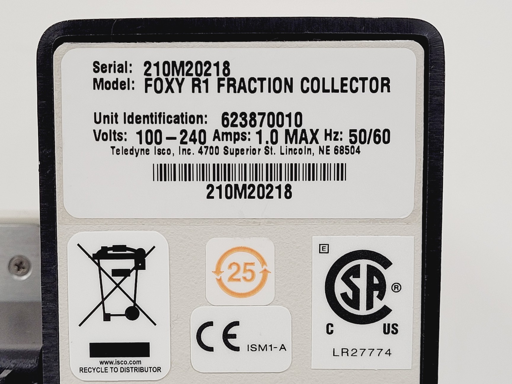 Image of Teledyne Foxy R1 Fraction Collector