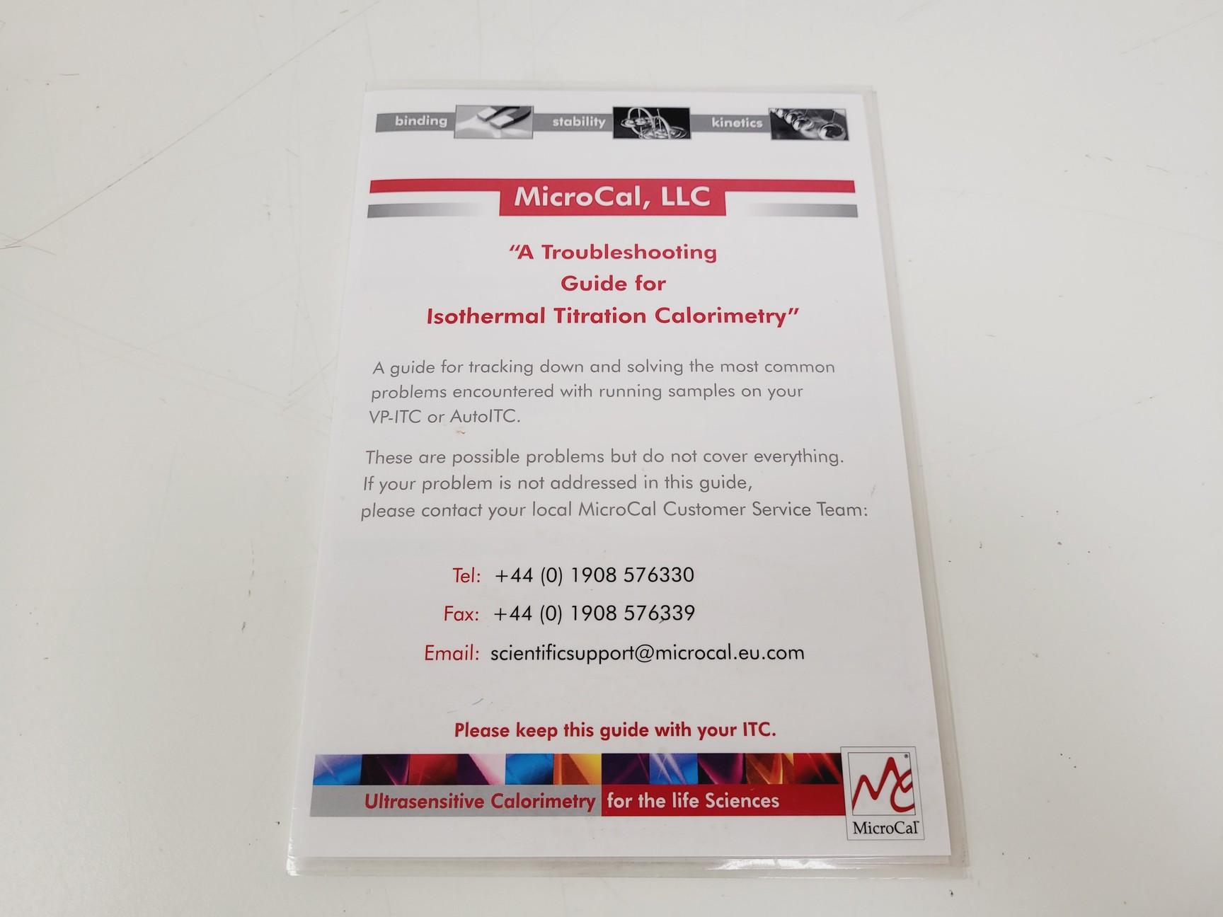 Image of MicroCal VP-ITC MicroCalorimeter System W/ThermoVac and PC Lab