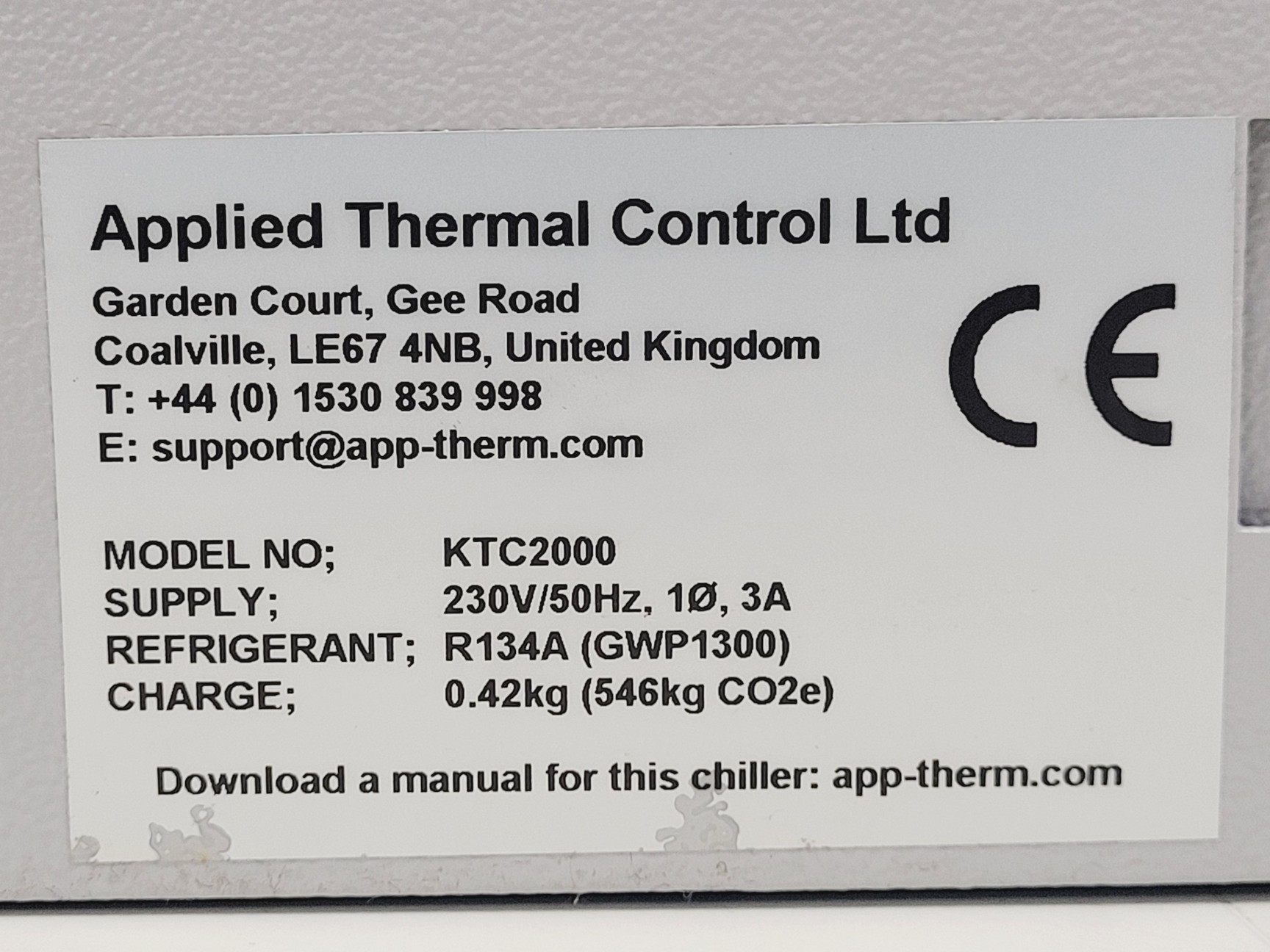 Image of Applied Thermal Control KTC2000 Recirculating Chiller