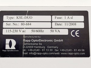 Thumbnail image of Rapp OptoElectronic KSL-DUO Dual LED Light Source 