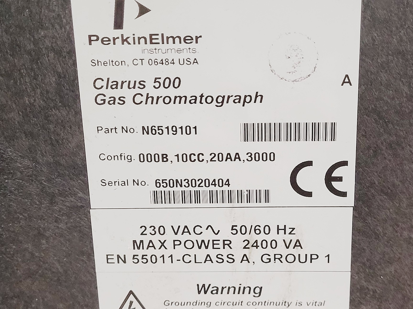 Image of Perkin Elmer Clarus 500 Gas Chromatograph