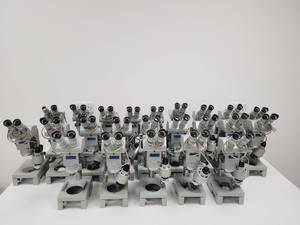 Thumbnail image of 23 x Carl Zeiss Jena Technival 2 Stereo Microscopes Job Lot Lab