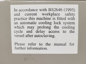 Thumbnail image of Priorclave PS/MID/C40 Benchtop Autoclave Spares/Repair