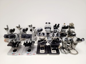 Thumbnail image of 13 x Varied Microscopes Nikon,Olympus,Leitz,Kyowa,Prior,Carl Zeiss Job Lot Lab